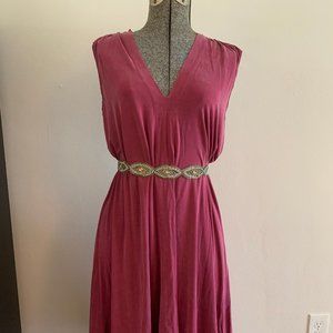 Magenta Cupro Anthropologie Dress Sz S